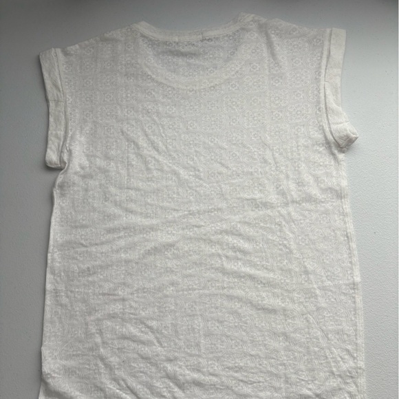 GAP White Fitted Ribbed Short Sleeve Tee - Picture 2 of 4